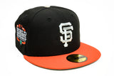 ***PRE-ORDER*** NEW ERA "CAIN” SAN FRANCISCO GIANTS  FITTED HAT (BLACK/ORANGE/CHROME)