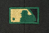 NEW ERA "REGGIE” OAKLAND A'S FITTED HAT (BLACK/DARK GREEN)