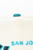 NEW ERA "SURF NINJAS" SAN JOSE SHARKS FITTED HAT CHROME WHITE/TEAL)