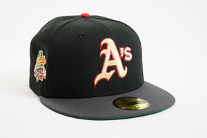NEW ERA "FRESH KEPT" OAKLAND ATHLETICS (BLACK/DARK GRAPHITE/RED)
