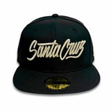 SFC "SANTA CRUZ SCRIPT" FITTED HAT (BLACK/METALLIC SILVER)