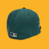NEW ERA “AMERICAN" OAKLAND A'S FITTED HAT (PINE GREEN/BLACK)