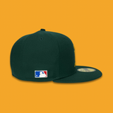 NEW ERA “STANDARD ISSUE" OAKLAND A'S FITTED HAT (DARK GREEN)