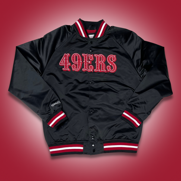 Women's Satin Jacket 2.0 San Francisco 49ers - Shop Mitchell & Ness  Outerwear and Jackets Mitchell & Ness Nostalgia Co.