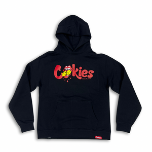 COOKIES X ROLLING STONES "LOGO" HOODY (BLACK/RED)