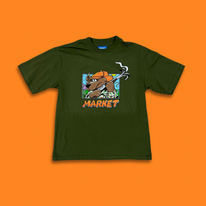 MARKET "DOG WILL HUNTING" TEE (KELP)