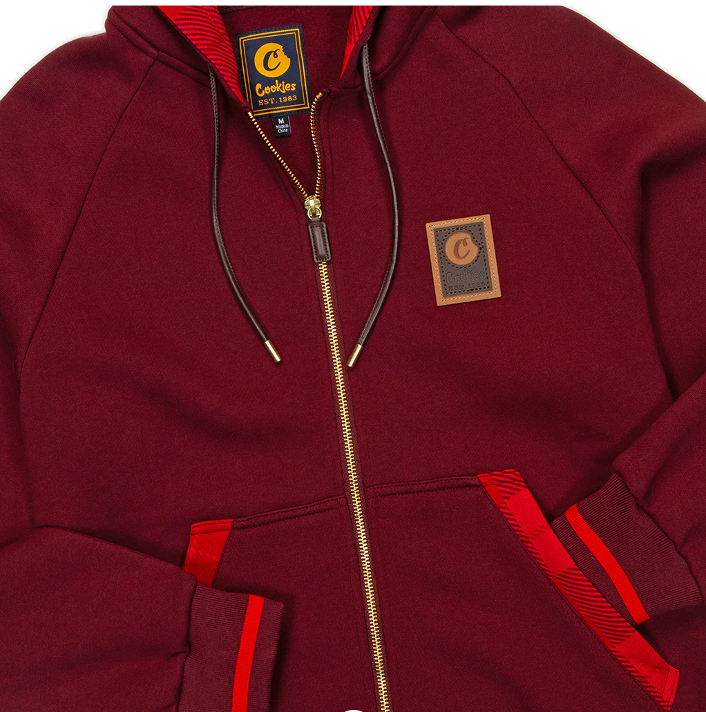 Burgundy cookies hoodie discount