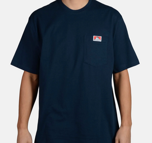 BEN DAVIS "LOGO" HEAVYWEIGHT POCKET TEE (NAVY)