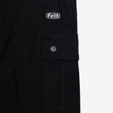 FELT "RIPSTOP" CARGO PANTS (BLACK)