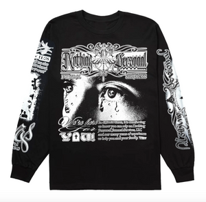 NOTHING PERSONAL "FUNERAL" LONG SLEEVE TEE (BLACK/WHITE)