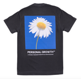 PETALS & PEACOCKS "PERSONAL GROWTH" TEE (VINTAGE BLACK)c