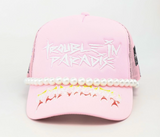 MOUR X TOXICITY "TROUBLE IN PARADISE" MESH TRUCKER (PINK)