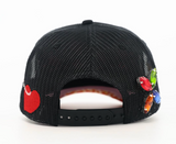 MOUR X TOXICITY "TROUBLE IN PARADISE" MESH TRUCKER (BLACK)