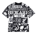 MARKET "BEWARE" ALL OVER PRINT TEE (BLACK)