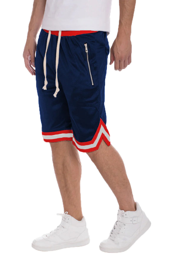 WEIV BLANK MESH SHORTS (NAVY/RED)
