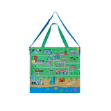 SSSTUFFF "CITY MAP" TOTE BAG (BLUE/MULTI)