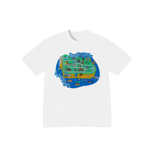 SSSTUFFF "CITY MAP" TEE (WHITE/MULTI)