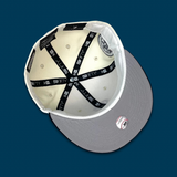 NEW ERA "SINCERE" SEATTLE MARINERS FITTED HAT (CHROME WHITE/NAVY)
