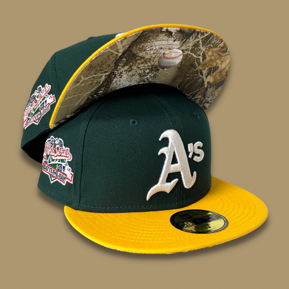 New Era Men's Oakland Athletics 59Fifty Home Green Authentic Hat