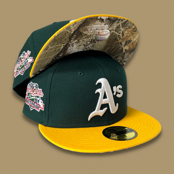 NEW ERA REAL TREE UV OAKLAND A'S FITTED HAT (GREEN/GOLD) – So Fresh  Clothing