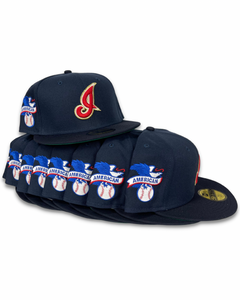 NEW ERA "ALL AMERICAN" CLEVELAND INDIANS FITTED HAT (NAVY/MIDNIGHT NAVY)