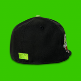 NEW ERA "SUTTER ST." HOUSTON ASTROS FITTED HAT (BLACK NEON GREEN)