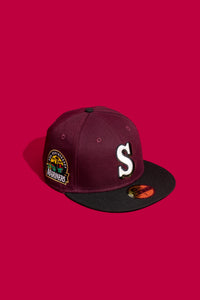 NEW ERA "IRIE TRIBE" SEATTLE MARINERS FITTED HAT (BURG/BLACK)