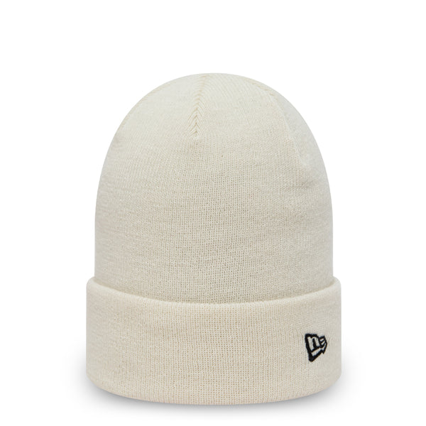 NEW ERA BLANK SIDE LOGO KNIT CUFF BEANIE STONE