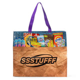 SSSTUFFF GROCERY BAG (BROWN/MULTI)