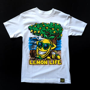 LEMON TREE "BEACH" TEE (WHITE)