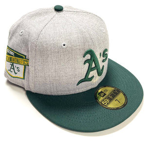 NEW ERA "HEATHER PATCH" OAKLAND A'S FITTED HAT (SIZE 8)