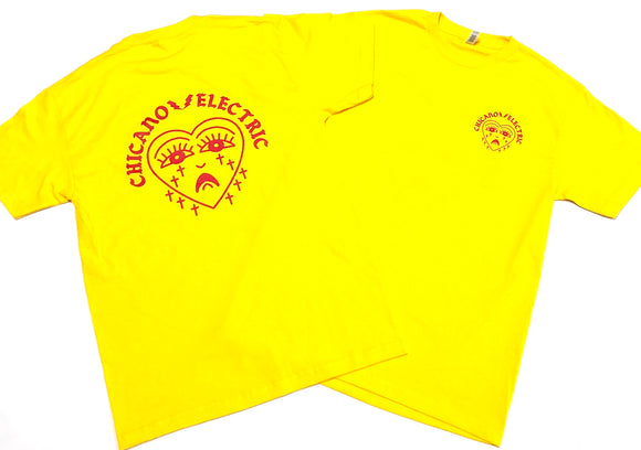 CHICANO ELECTRIC”TEARS” TEE (YELLOW/RED)