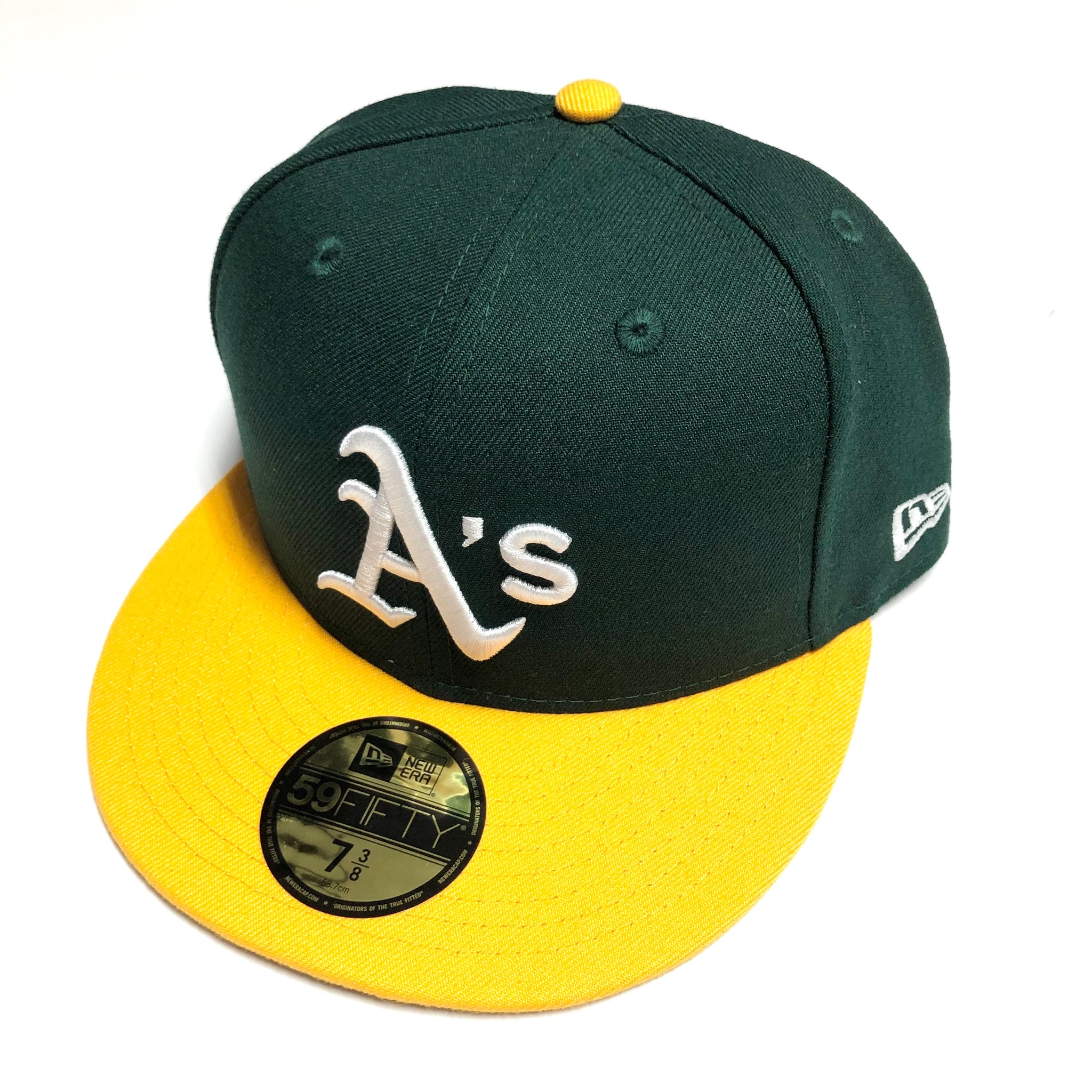 Yellow a's fitted hat Clearance