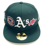 NEW ERA "HISTORIC CHAMPS" OAKLAND A'S FITTED HAT (SIZE 7)