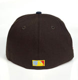 NEW ERA "BEAST" OAKLAND A'S FITTED HAT (BROWN/OCEANSIDE BLUE)