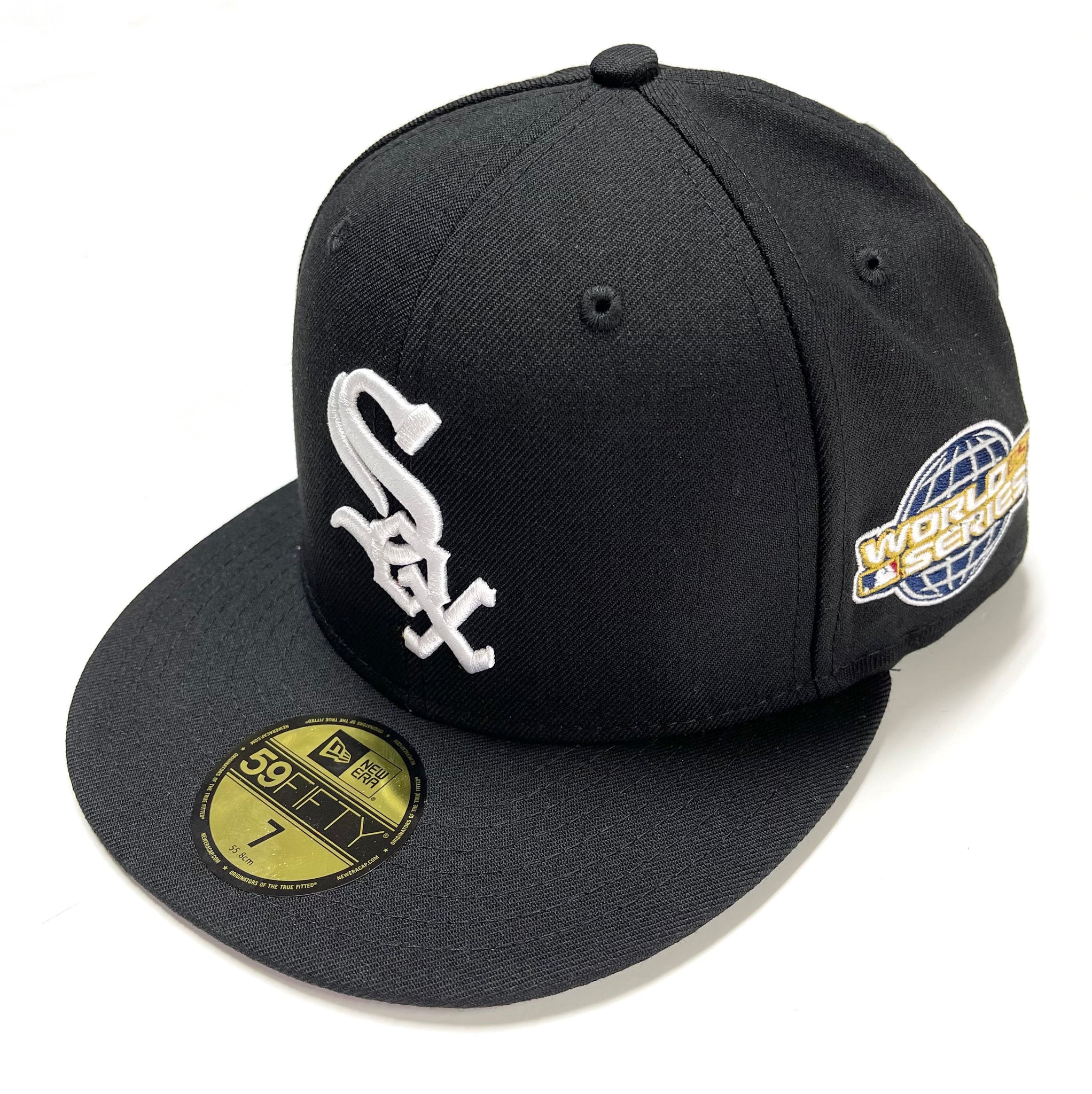 NEW ERA 2005 WS SIDE PATCH CHICAGO WHITE SOX FITTED HAT (BLACK
