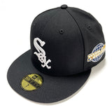 NEW ERA "2005 WS SIDE PATCH" CHICAGO WHITE SOX FITTED HAT (BLACK/WHITE)