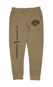 SFC “WORLDWIDE” MIDWEIGHT JOGGERS (PIGMENT DYED SAND/BROWN)