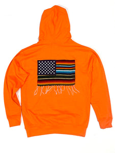 AKOMPLICE “MI BANDERA” APPLIQUE HOODIE (ORANGE)