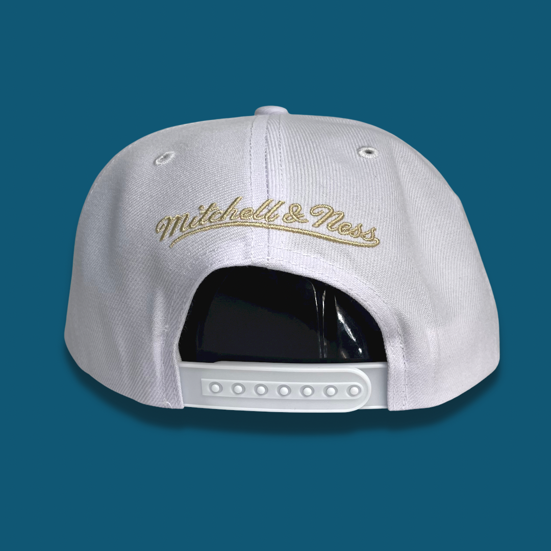 Men's San Jose Sharks Mitchell & Ness Cream/Teal Vintage Snapback Hat