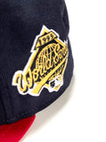 NEW ERA "1995 WS SIDE PATCH" ATLANTA BRAVES FITTED HAT (NAVY/RED)