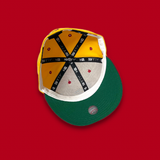 NEW ERA "ALOHA" OAKLAND A'S FITTED HAT (GOLD/RED) (SIZE 7, 7 3/8, 7 1/2, 7 5/8)