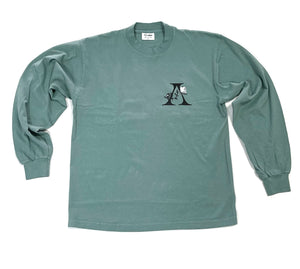 AKOMPLICE “FALLEN A” LS TEE (SAGE)