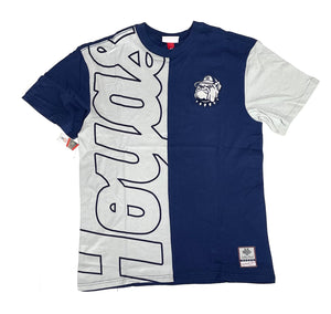 MITCHELL & NESS "PLAY BY PLAY" GEORGETOWN HOYAS TEE (NAVY/GREY)