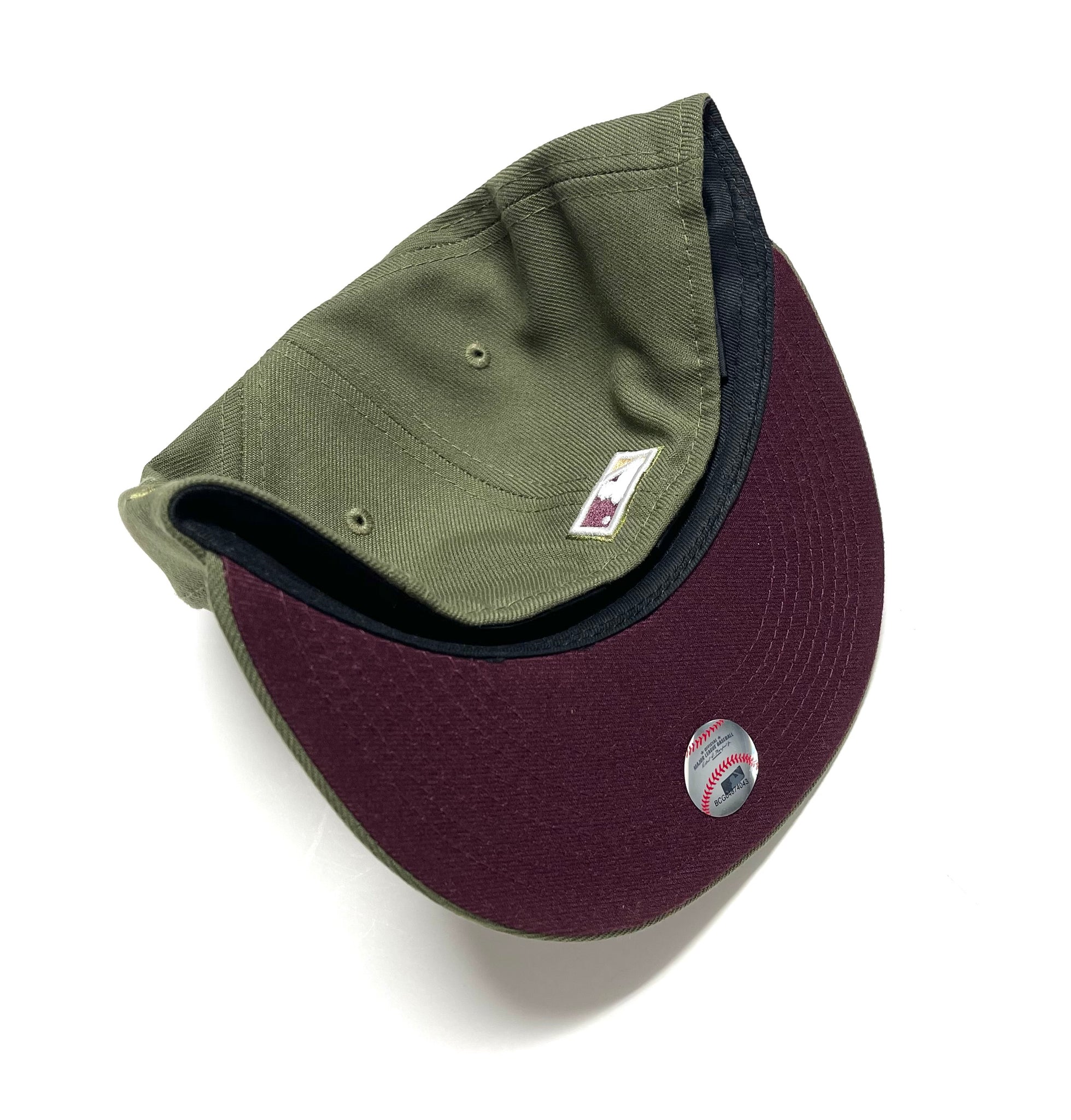 olive green fitted hat