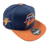 MITCHELL & NESS "CORE" GS WARRIORS FITTED HAT (NAVY/BURNT ORANGE)