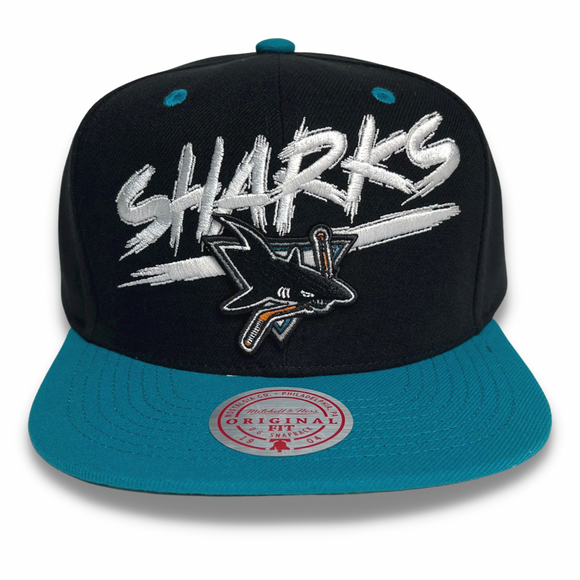Mitchell & Ness San Jose Sharks Times Up Trucker Hat