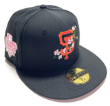 NEW ERA "SIDEPATCH BLOOM" SF GIANTS  FITTED HAT (BLACK/PINK) (7 3/4 & 8)