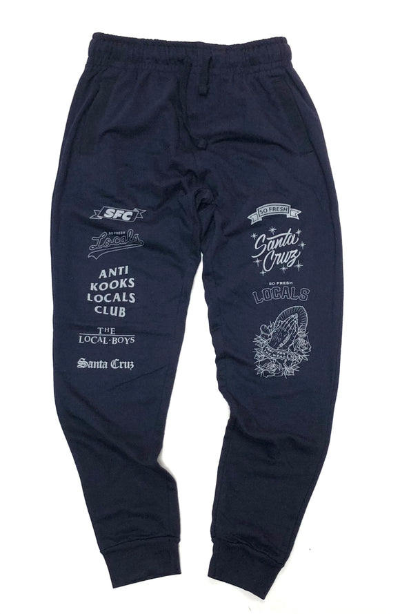 SFC “LOCALS ONLY” JOGGERS (NAVY BLUE/GREY)