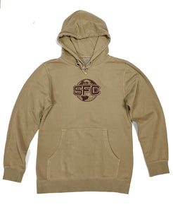 SFC “WORLDWIDE” MIDWEIGHT HOODY (PIGMENT DYED SAND/BROWN)
